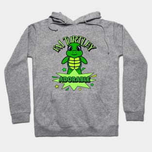 CUTE Turtle Funny Quote Turtley Adorable Hoodie